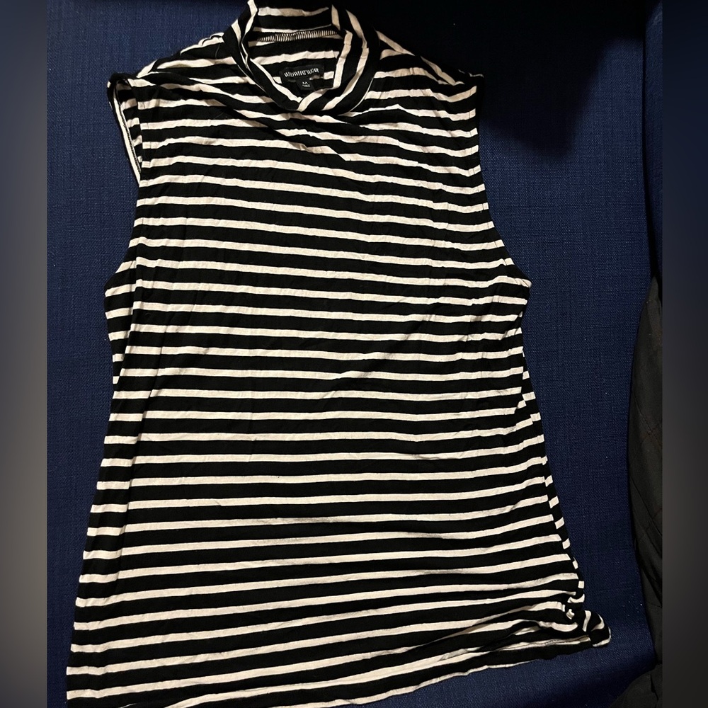 Black and white striped top